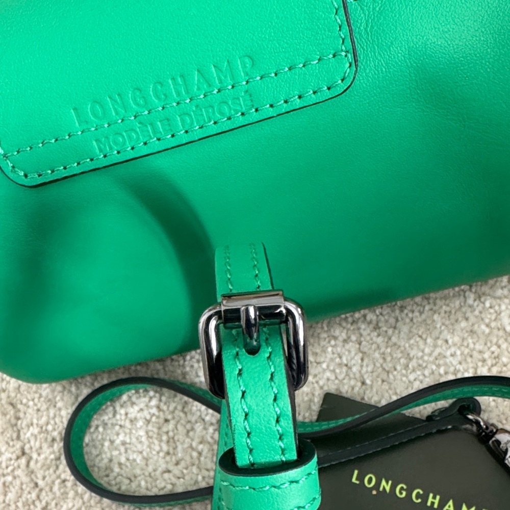 Longchamp LePliage Xtra Xs Leather Green Crossbody Bag - Picture 12 of 16